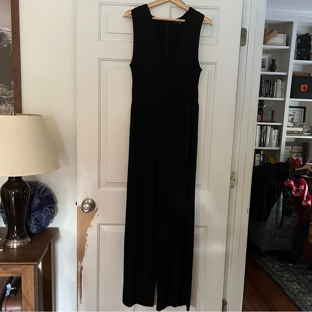 Marina Black Wrap Pants Jumpsuit M